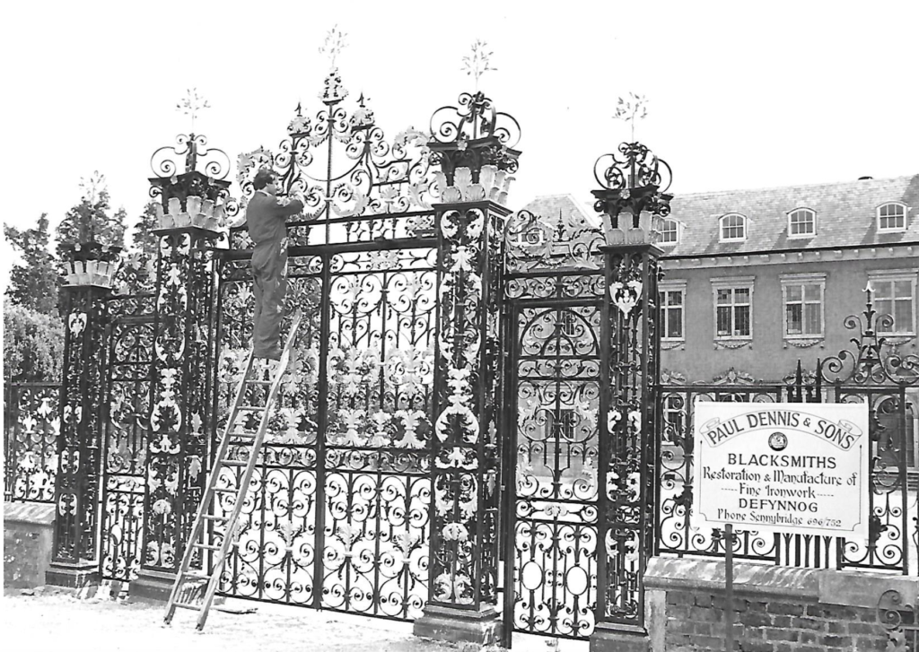 Paul making finishing touches to the Edney Gates